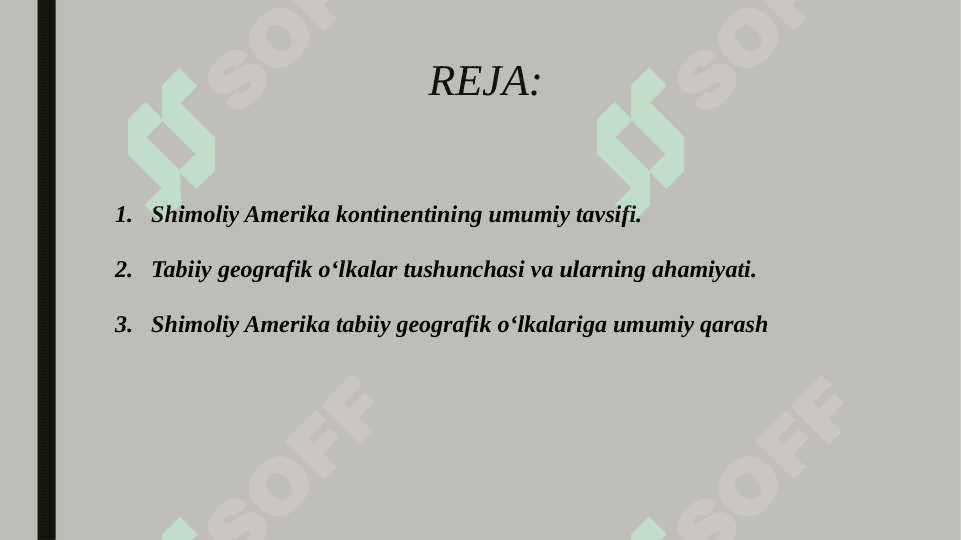 Shimoliy Amerika regional tabiiy geografik oʻlkalariga tavsif berish 2