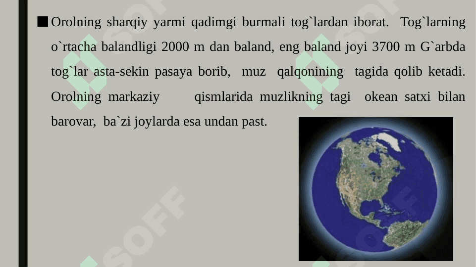 Shimoliy Amerika regional tabiiy geografik oʻlkalariga tavsif berish 5