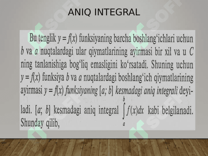 Aniq integral 4