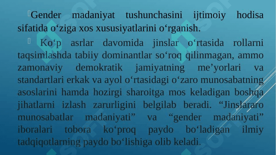 Shaxsni o‘rganishga gender yondashuv 2