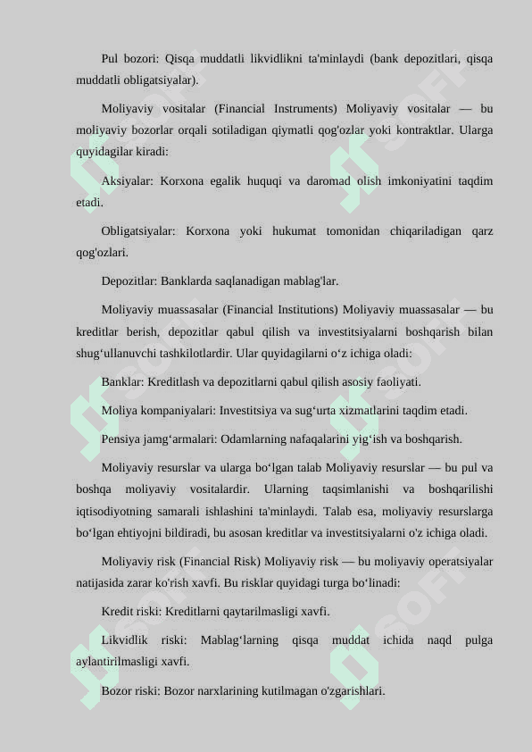 MOLIYA VA UNING ASOSIY TUSHUNCHALARI 3