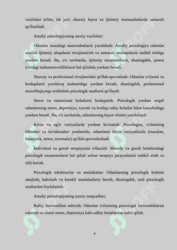 O‘ZBEKISTONDA AMALIY PSIXOLOGIYANI TA’LIM TIZIMIDA RIVOJLANISHI. 6