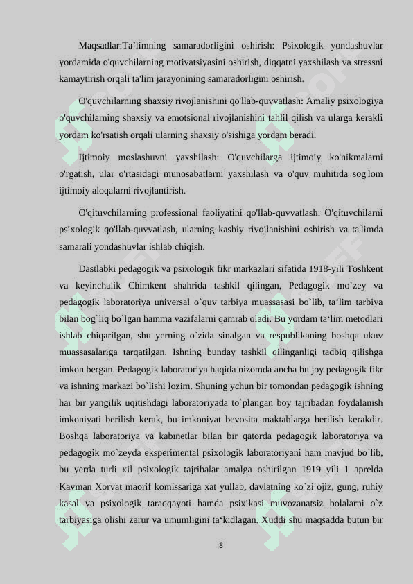 O‘ZBEKISTONDA AMALIY PSIXOLOGIYANI TA’LIM TIZIMIDA RIVOJLANISHI. 8