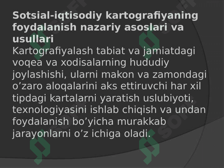 XALQ XO’JALIGI KOMPLEKS XARITALARINI TUZISH 2