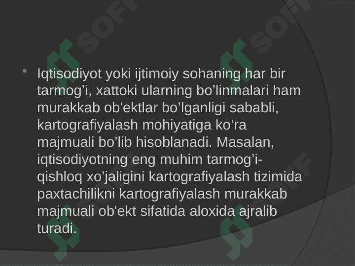 XALQ XO’JALIGI KOMPLEKS XARITALARINI TUZISH 8