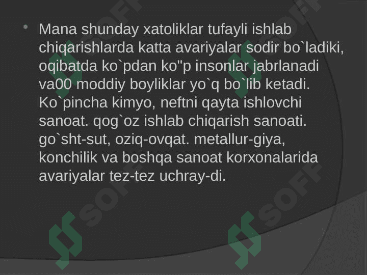 Avariyalarning kelib chiqishi va birinchi tez yordam 4