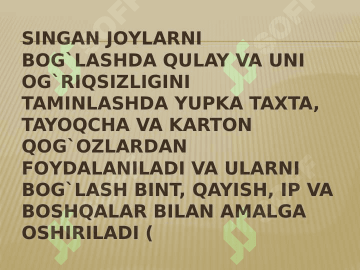 SUYAK   SINGANDA   BIRINCHI  TEZ  TIBBIY   YORDAM 6