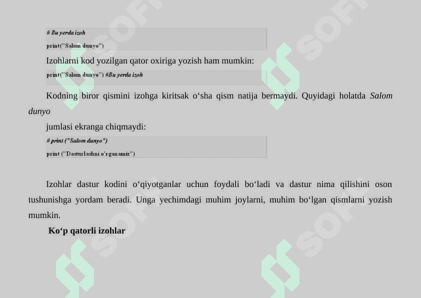 PYTHΟN DASTURLASH TILI VA SINTAKSISI 7