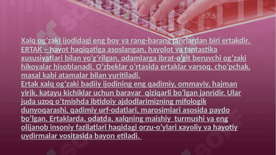 Folklor – og’zaki badiiy ijod 3