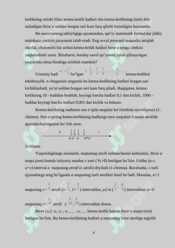 Qismiy va fundamental ketma-ketliklar 8