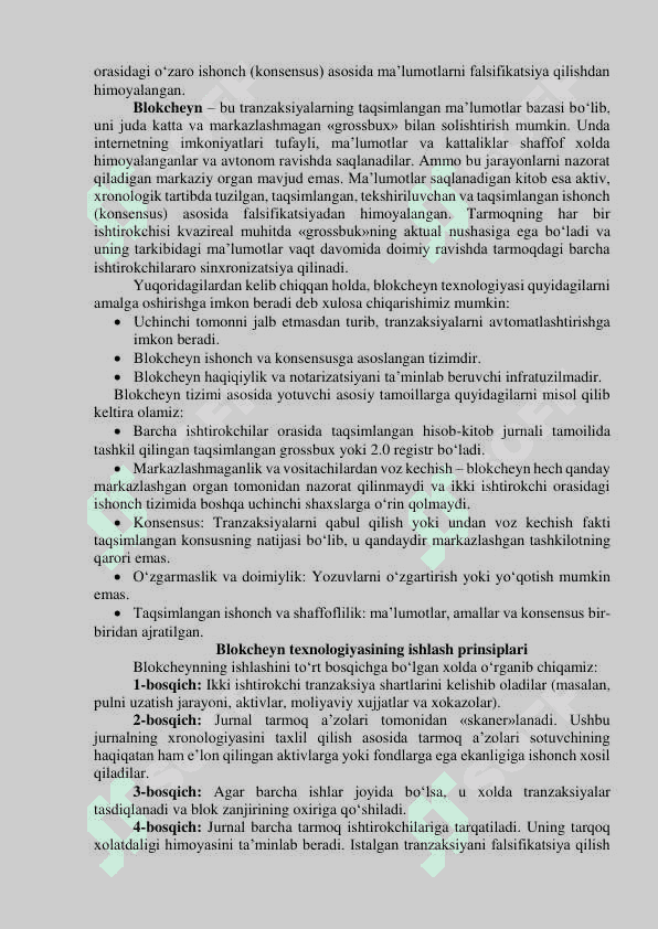 BLOKCHEYN TEXNOLOGIYASI 2