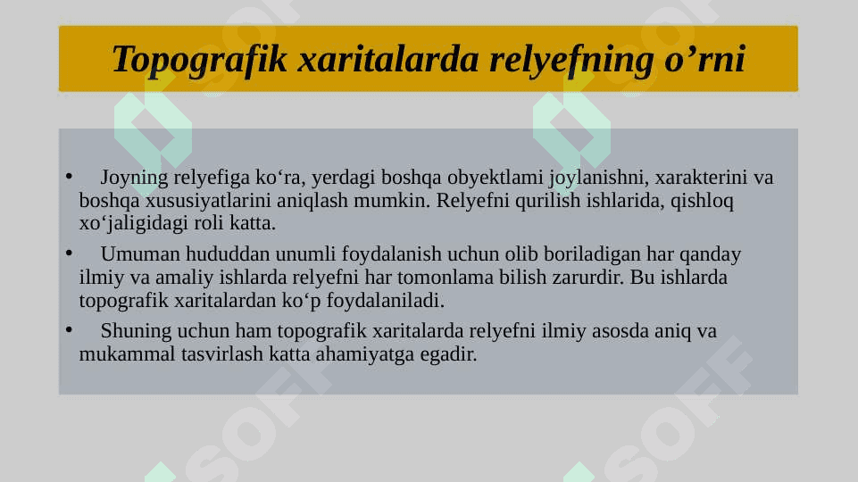 Topografik xaritalardan foydalanib relyef turlarini va shakllarini aniqlash 4