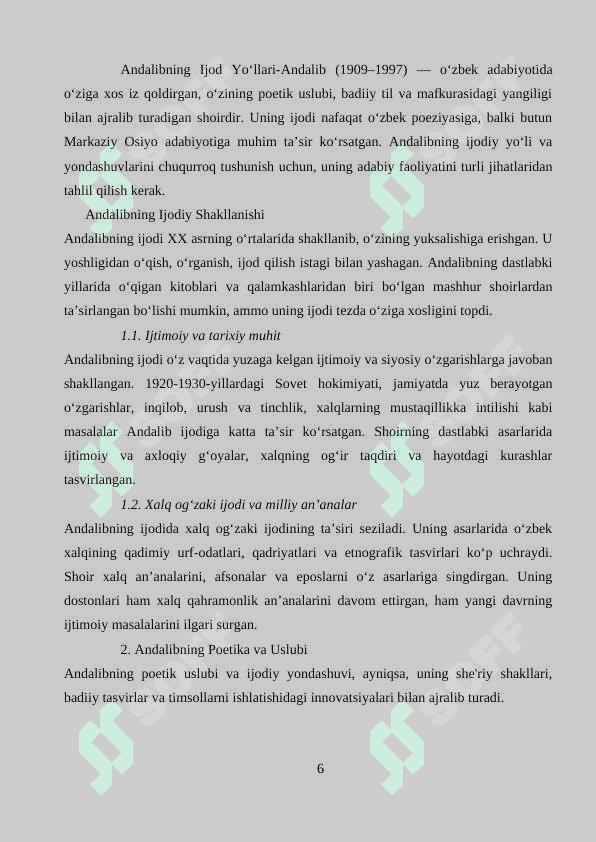 Andalib dostonlarining timsollar olami. 6