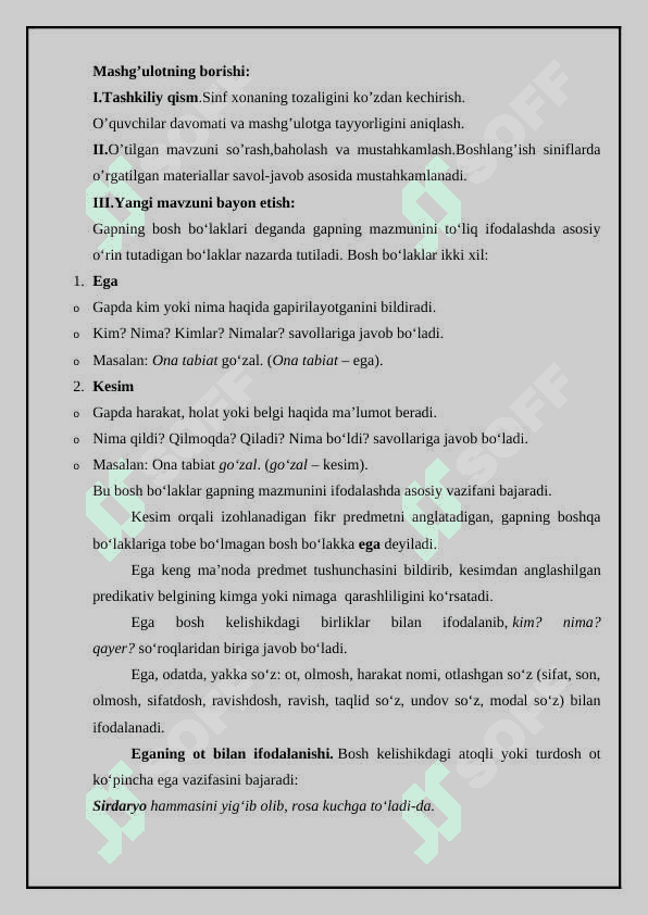 Gapning bosh boʻlaklari 3
