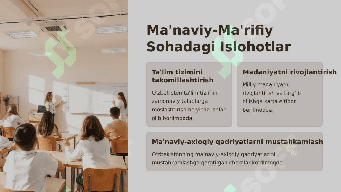 Yangi O'zbekistonda amalga oshirilayotgan ma'naviy o'zgarishlar. 4