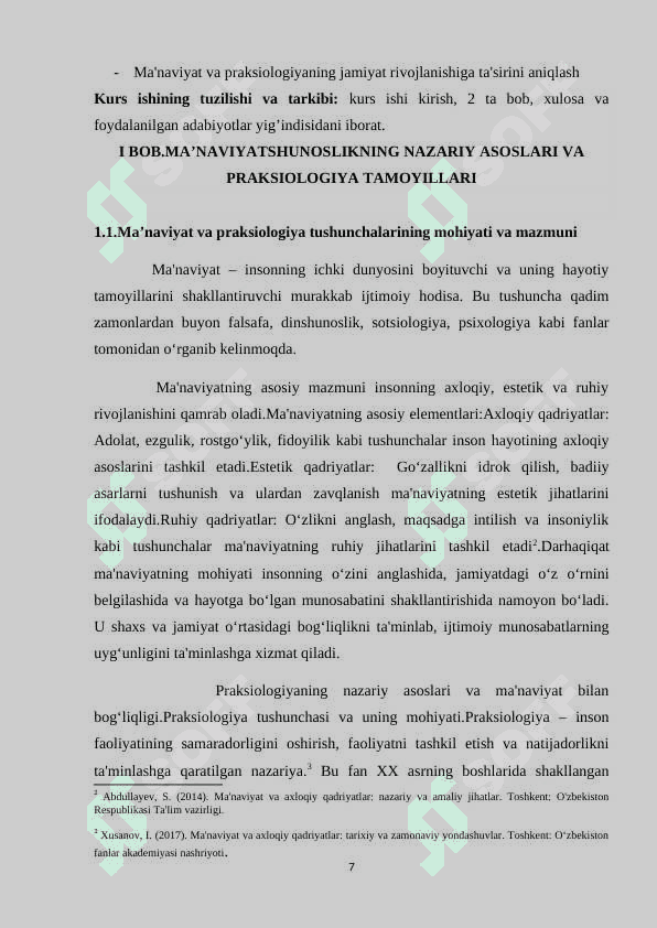Ma'naviyatning praksiologik mazmuni 7