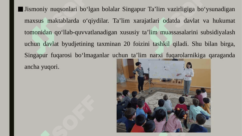 Singapur ta'lim tizimining õziga xos xususiyatlari 4