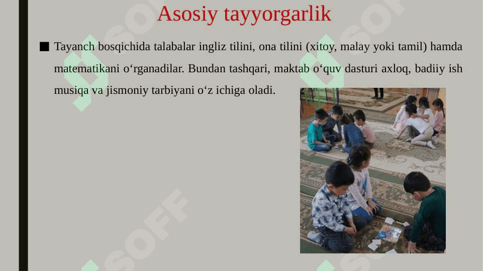Singapur ta'lim tizimining õziga xos xususiyatlari 7