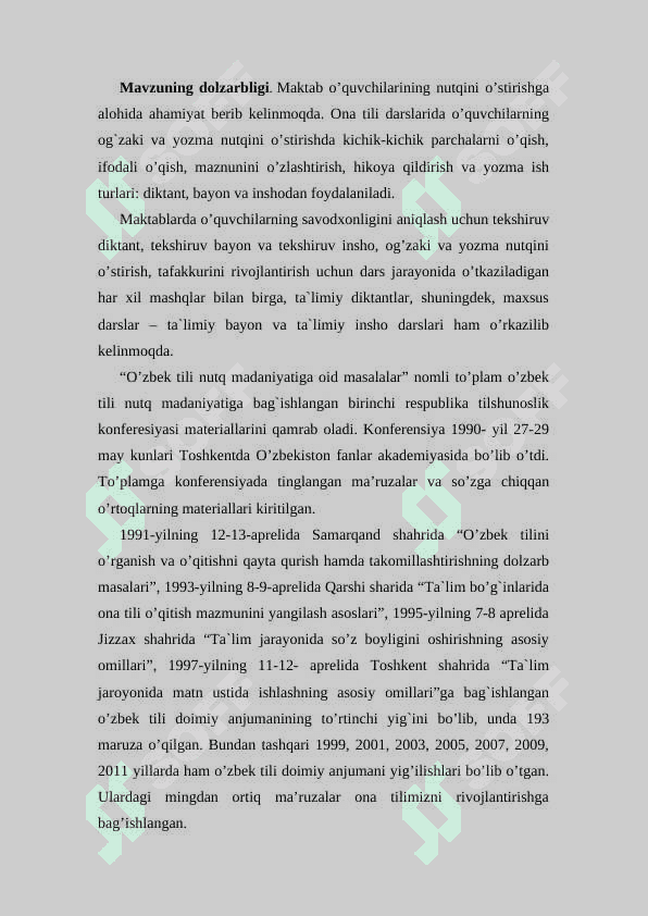 ONA TILI DARSLARIDA O'QUVCHILARNING ESHITISH, TUSHUNINSH MALAKASINI SHAKILLANTIRISH 3