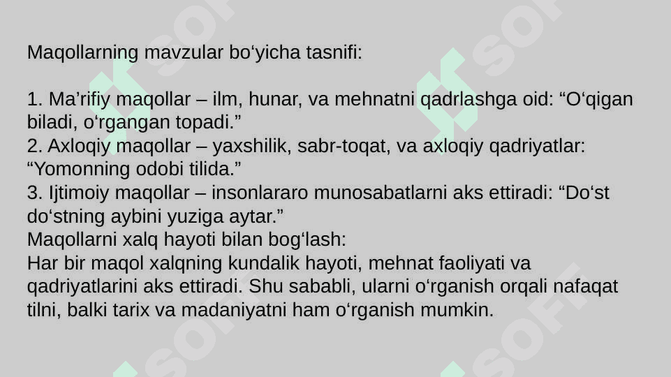 Mavzu: Maqol va topishmoq janriga xos matnlar ustida ishlash 2