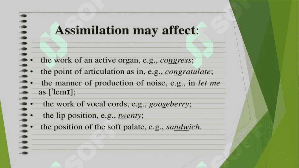 Assimilation and aspiration 6