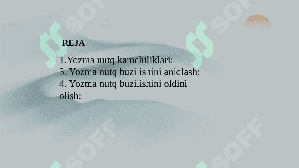 Yozma nutq kamchiliklarining namoyon bo'lishi. Yozma nutq buzilishini oldini olish 2