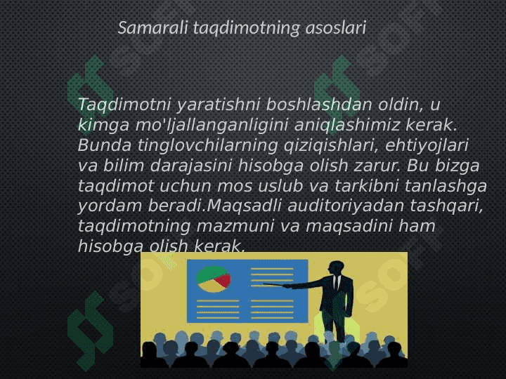 Omma oldida nutq
so'zlashda taqdimotning o'rni 4