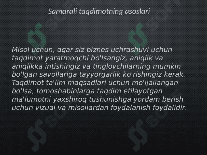 Omma oldida nutq
so'zlashda taqdimotning o'rni 5