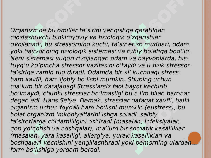 Ruhiy salomatlik tushunchasi stress tushunchasi 5