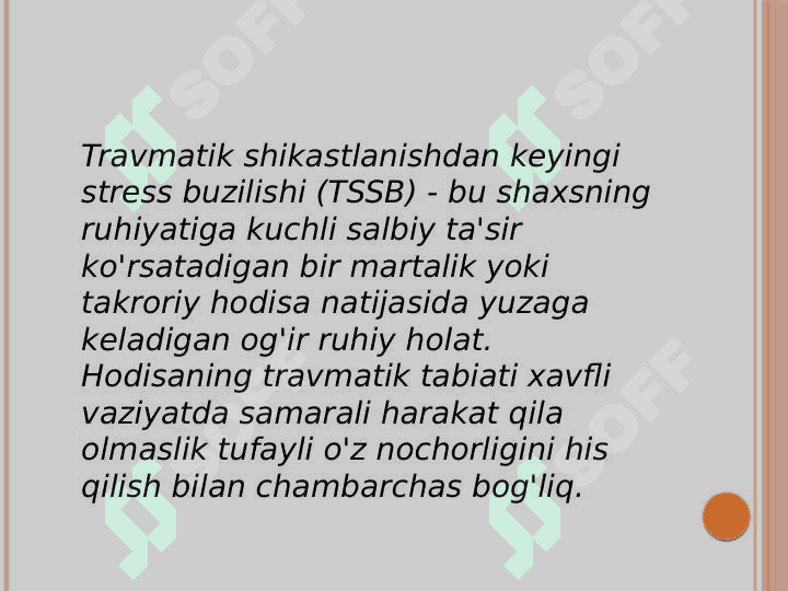 Ruhiy salomatlik tushunchasi stress tushunchasi 6