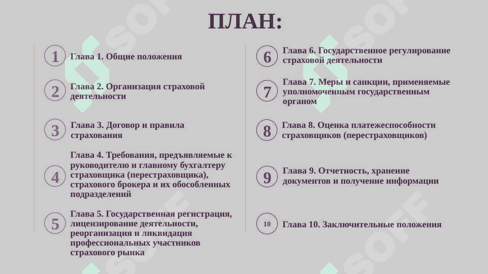 Закон о страховой деятельность. Sug'urta faoliyati tog'risidagi qonun. PPTX 2