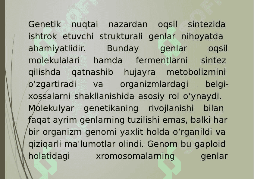 2- Mavzu: Gen, genom va genetik tahlil haqida tushuncha. 6