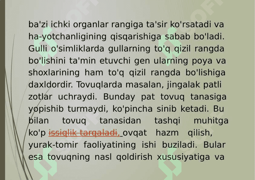 6-Mavzu: Pleyotropiya. Miqdor belgilar genetikasi. 3