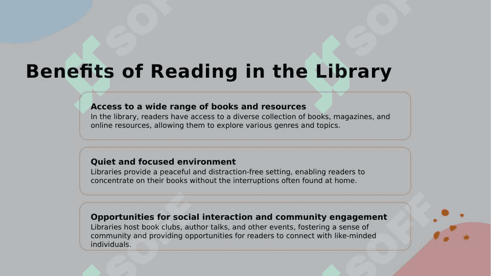 Reading in the library or at home 2