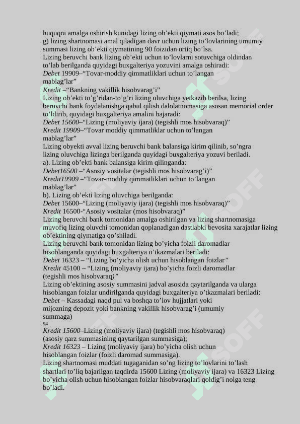 BANKLARDA LIZING VA FAKTORING OPERATSIYALARI HISOBI. 2