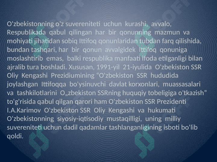 O'zbektiston eng yangi
tarixini davrlashtirish 3