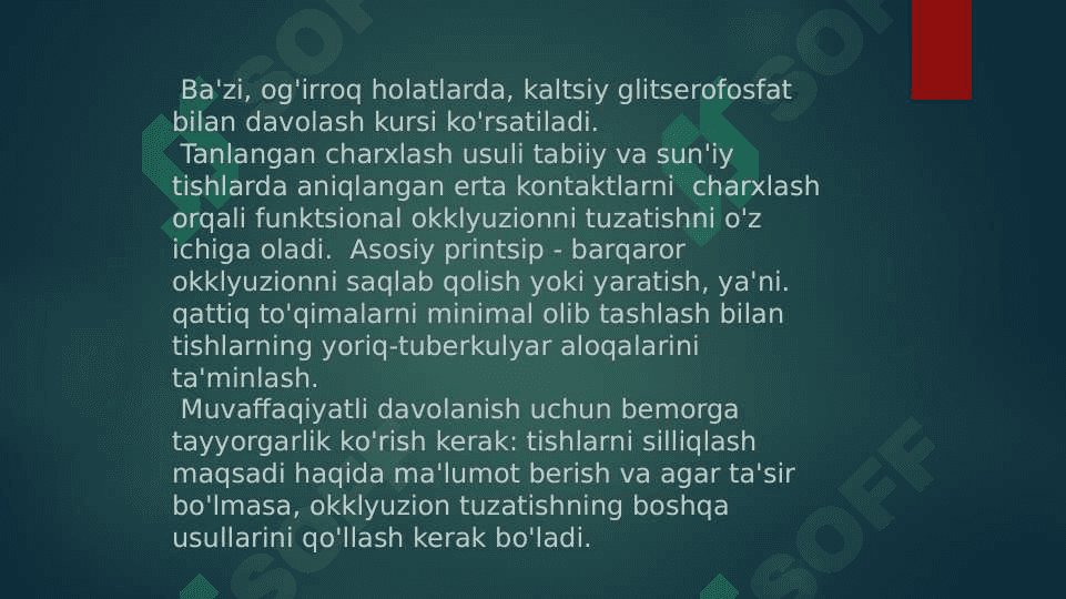 Tishlarni tanlab charxlash 3