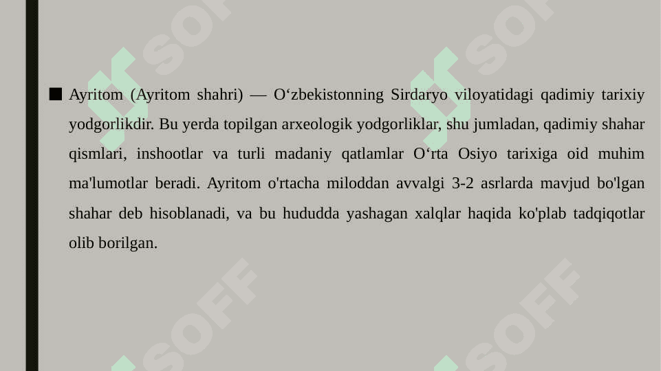 Ayritom tarixiy yodgorligi 8