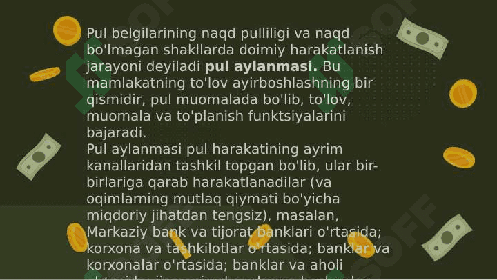 Naqd pul aylanishini tashkil etish 2