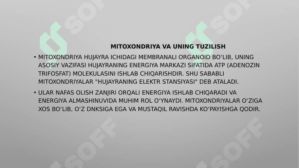 Mitoxondrial kasalliklar 2