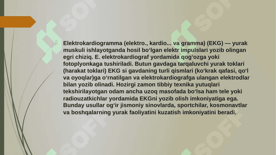 Elektrografiya usullarini  fizik asoslari [EKG,  EMG]. 4