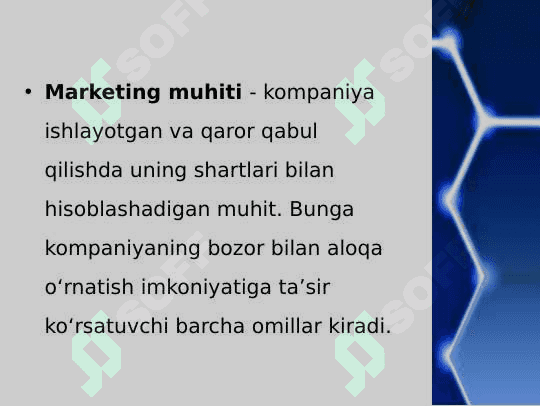 Marketing muxiti va uning komponentlari 3