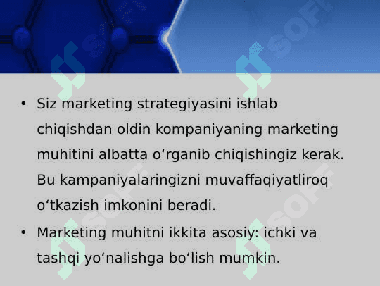 Marketing muxiti va uning komponentlari 4