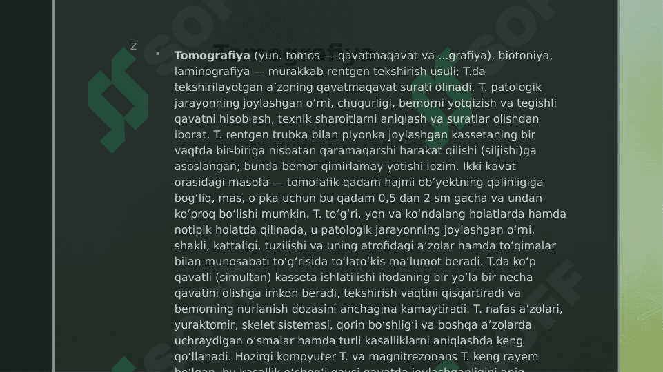 Kompyuter tomografiyasi va uning ishlashining fizik asoslari 4
