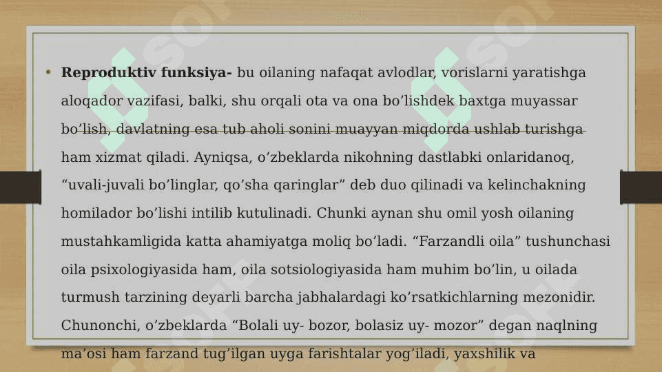 Oila yuksak ma’naviyat maskani 3