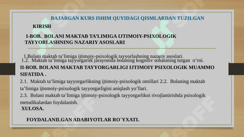 Bolani maktab ta’limiga ijtimoiy-psixologik tayyorgarligi 2