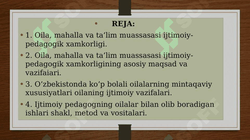 OILA, MAHALLA VA TA’LIM MUASSASASI IJTIMOIY-PEDAGOGIK HAMKORLIGI 2