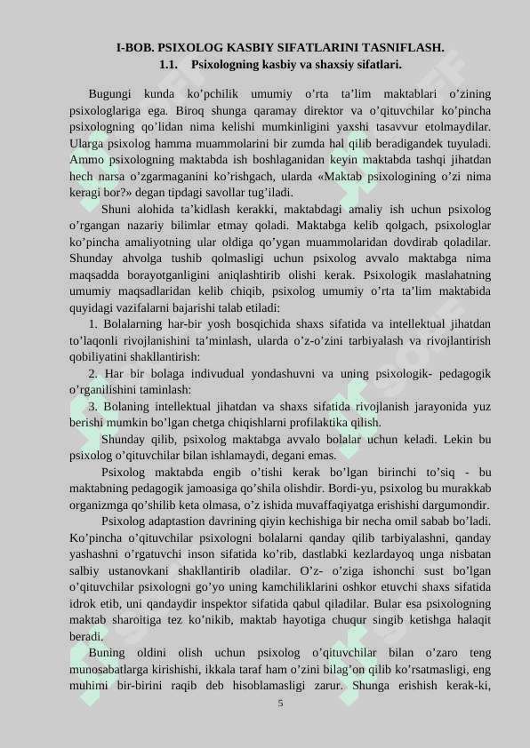 Ijtimoiy sohalarda psixologik xizmatni tashkil qilishning o'ziga xos xususiyatlari 5