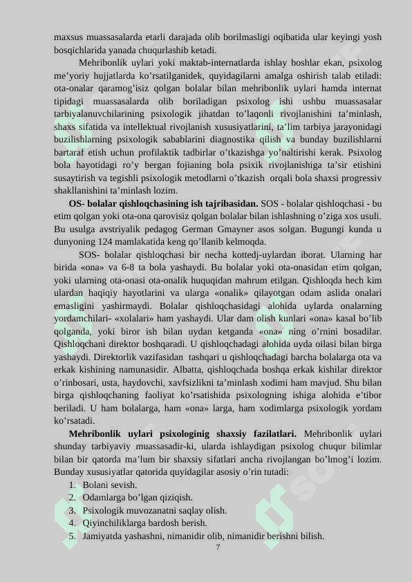Ijtimoiy sohalarda psixologik xizmatni tashkil qilishning o'ziga xos xususiyatlari 7