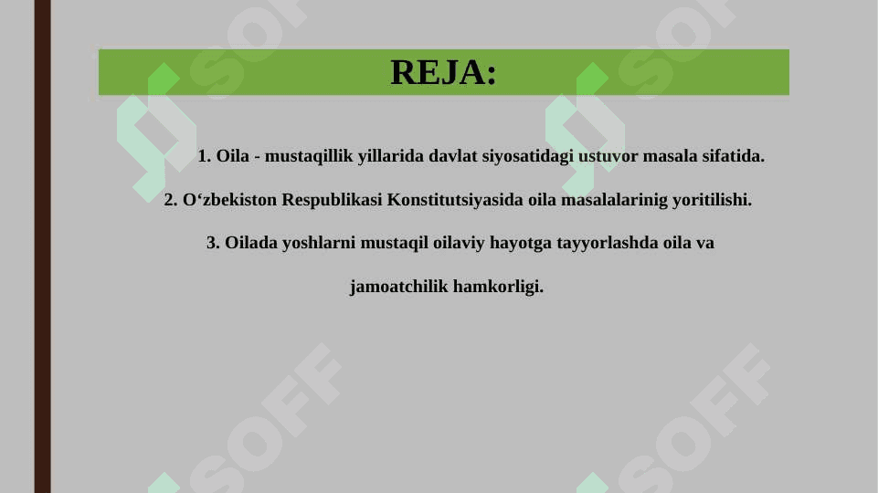 O‘ZBЕKISTОNDА ОILА PЕDАGОGIKА FАNINING RIVОJLАNISHINING IJTIMОIY- IQTISОDIY, MЕ’YORIY-HUQUQIY АSОSLАRI 2